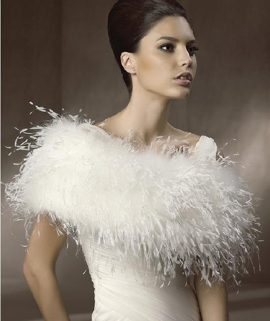 Болеро от естествени пера колекция LA SPOSA 2012 Болеро от естествени пера колекция LA SPOSA 2012