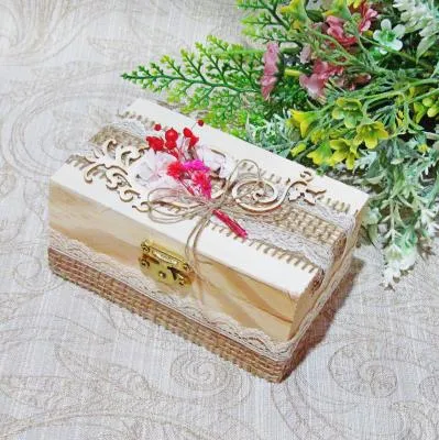 Дървена кутийка за брачни халки, модел K049 Дървена кутийка за брачни халки, модел K049