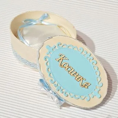Дървена кутийка за косичка, модел SHK8