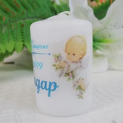 Подаръци за кръщене - Свещ с ангелче, модел PG71