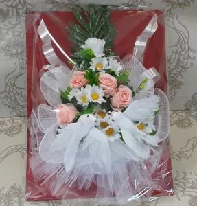 Сватбена украса за кола с бели гълъби, модел CD021