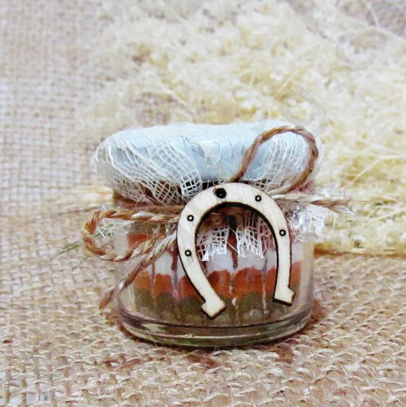 Малко бурканче с шарена сол декорирано в битов стил, модел PP043